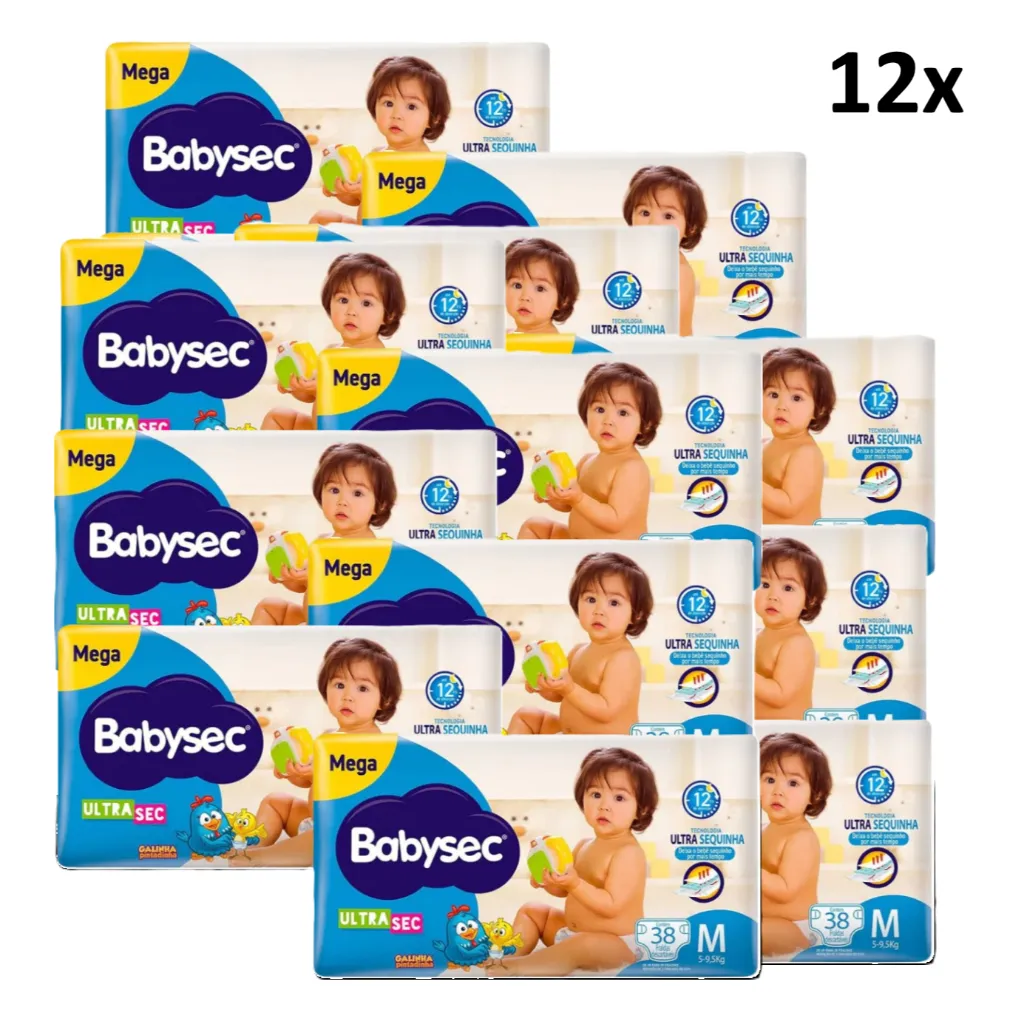 KIT FRALDAS BABYSEC M 38 UNIDADES KIT FRALDAS BABYSEC M 38 UNIDADES
