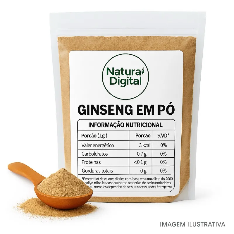 Ginseng em Pó Puro 100% Natural | Super Alimento em Pó | 250g 500g 1kg Ginseng em Pó Puro 100% Natural | Super Alimento em Pó | 250g 500g 1kg