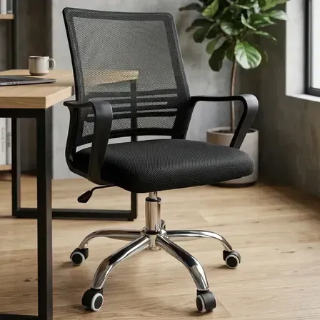 Cadeira Escritorio Confortavel Giratoria Estofado Mesh Altura Regulável Apoio Lombar Home Office Bussines Cadeira Escritorio Confortavel Giratoria Estofado Mesh Altura Regulável Apoio Lombar Home Office Bussines