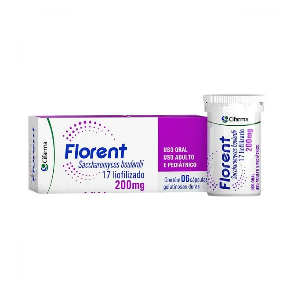 Florent 200mg 6 Cápsulas Probiótico Intestinal Flora Digestiva Diarreia Florent 200mg 6 Cápsulas Probiótico Intestinal Flora Digestiva Diarreia