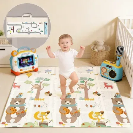 Tapete Tatame Dobráve Infantil 120x180cmx6mm Dupla Face Bebê Tapete Tatame Dobráve Infantil 120x180cmx6mm Dupla Face Bebê