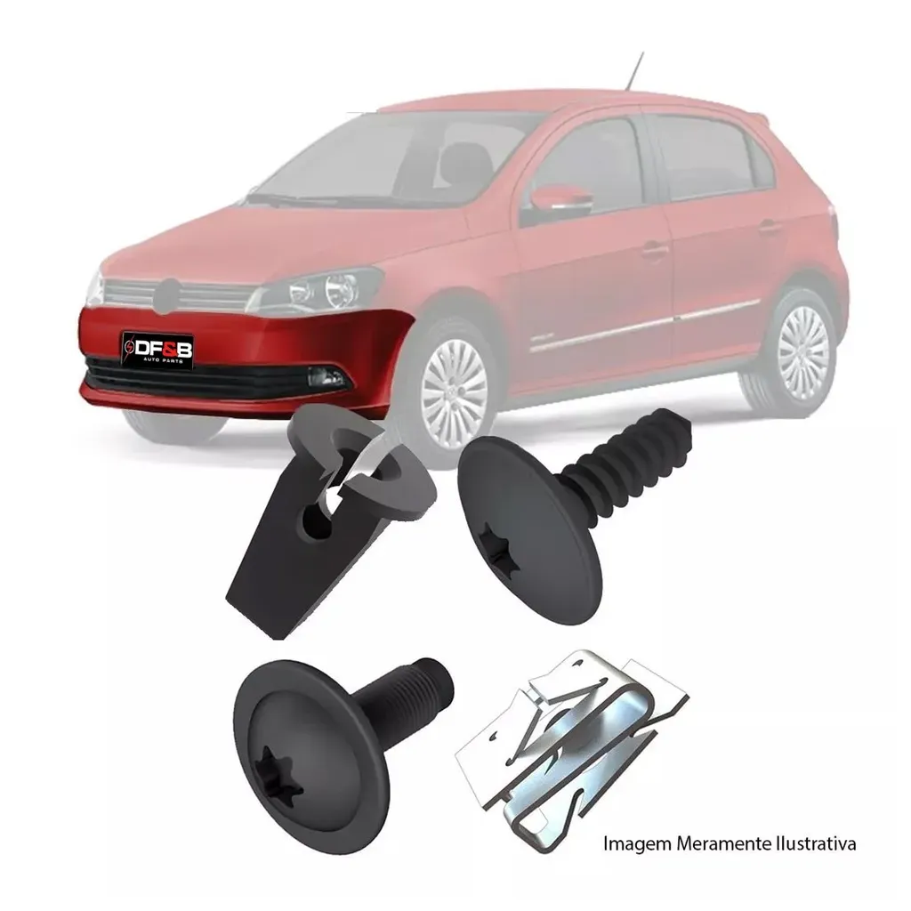 Kit Fixação Presilha Grampo Parafuso Parachoque Gol Saveiro Voyage G6 G7 24 Peças Kit Fixação Presilha Grampo Parafuso Parachoque Gol Saveiro Voyage G6 G7 24 Peças