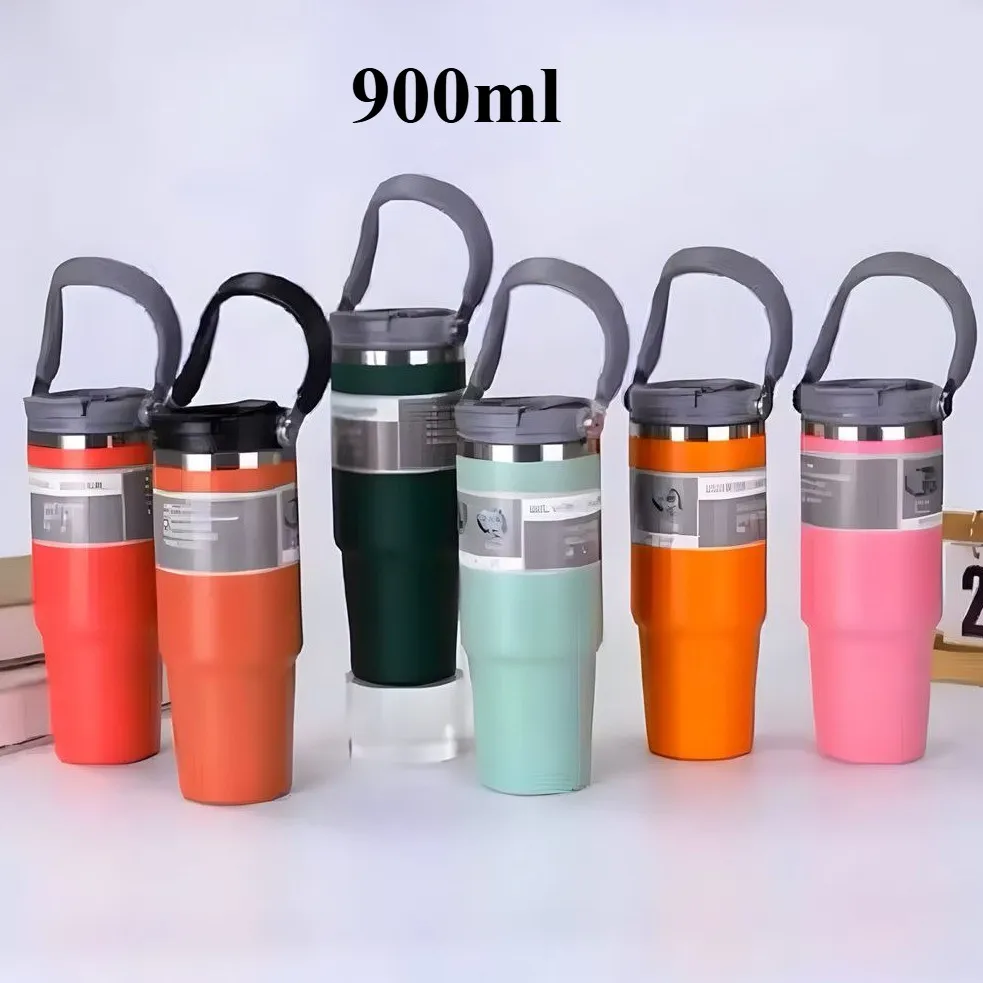 Copo Térmico Aço Inox com canudo. parede dupla a vácuo quente e frio 900ml SUPER QUALIDADE Copo Térmico Aço Inox com canudo. parede dupla a vácuo quente e frio 900ml SUPER QUALIDADE