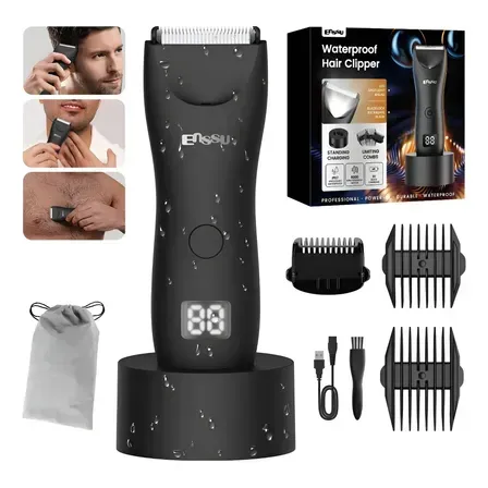 Enssu Aparador De Pelos Corporais Masculino Com Base Cor Preto Enssu Aparador De Pelos Corporais Masculino Com Base Cor Preto