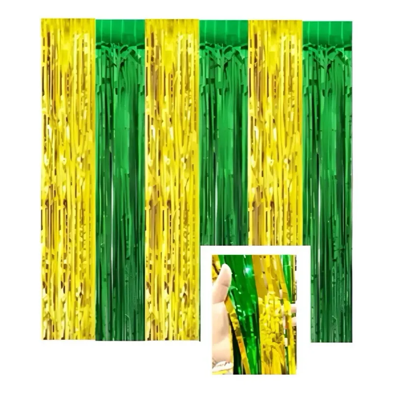 CORTINA METALIZADA DE RÁFIA BRASIL | TAM.: 1X2M | DECORAÇÃO | CASA E FESTA | COPA DO MUNDO | SELEÇÃO BRASILEIRA | JOGO CORTINA METALIZADA DE RÁFIA BRASIL | TAM.: 1X2M | DECORAÇÃO | CASA E FESTA | COPA DO MUNDO | SELEÇÃO BRASILEIRA | JOGO