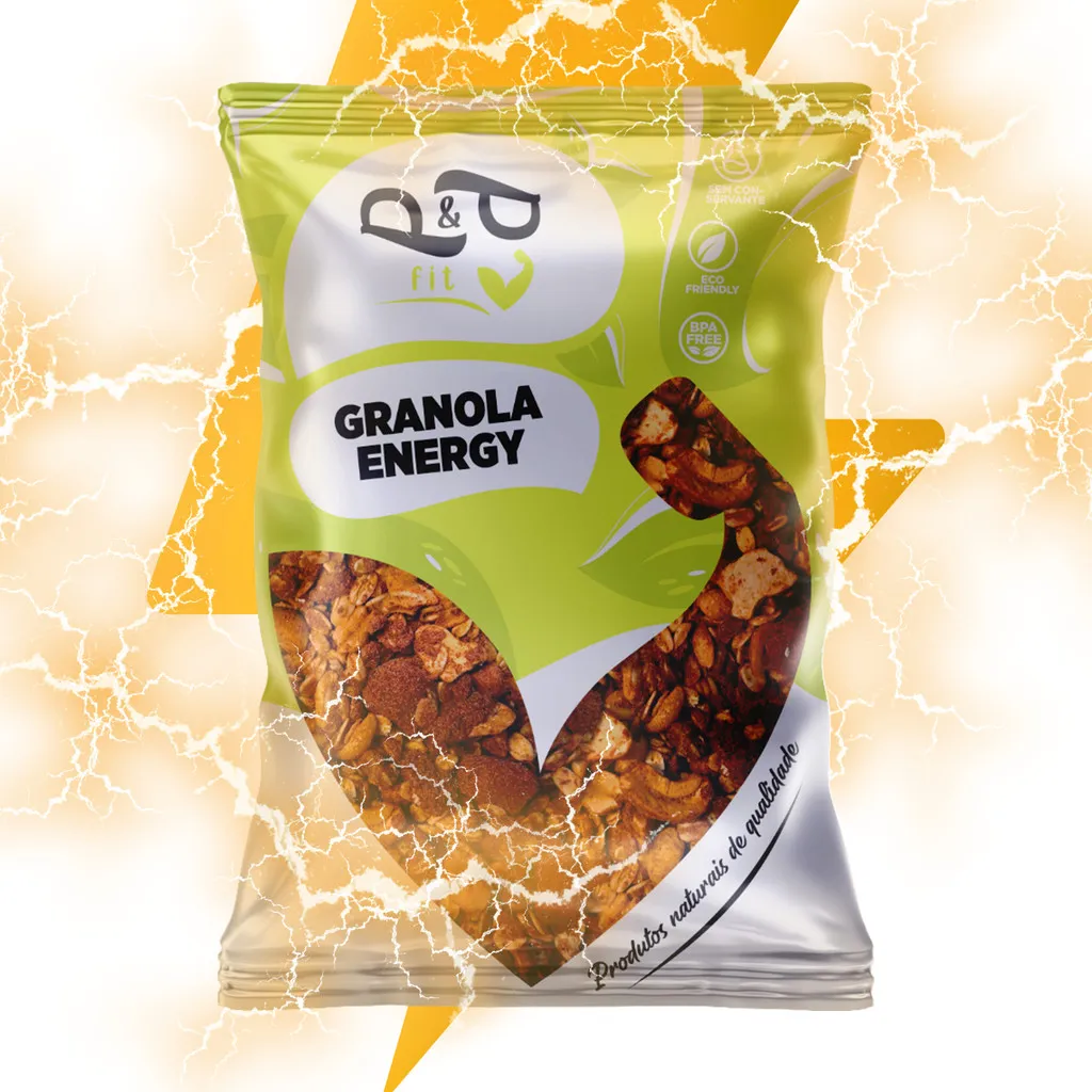 Granola Gourmet P&P Energy 250g Sem Açúcar com Açaí Guaraná Castanha e Banana Granola Gourmet P&P Energy 250g Sem Açúcar com Açaí Guaraná Castanha e Banana