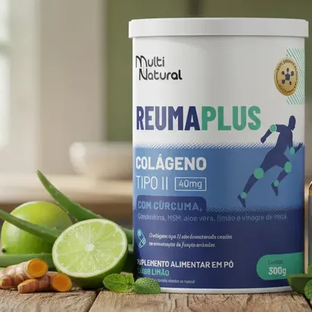Colageno Tipo 2 Premium - Reuma Plus Pote 300g - Multi Natural Colageno Tipo 2 Premium - Reuma Plus Pote 300g - Multi Natural