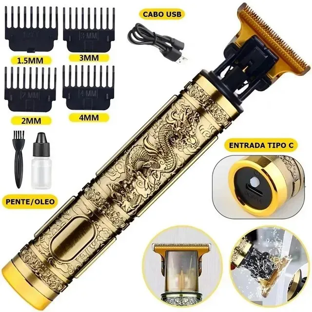 Máquina de Barbear e Cortar Cabelo Recarregável - Precisão, Potência e Design Ergonômico Máquina de Barbear e Cortar Cabelo Recarregável - Precisão, Potência e Design Ergonômico