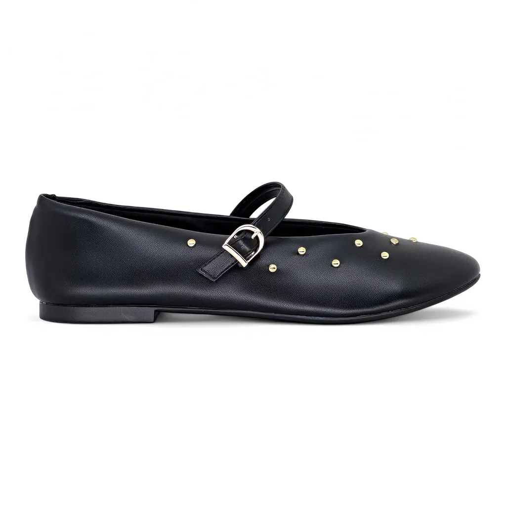 Sapatilha Sua Cia Bico Redondo Casual Feminina Fivela Tachas Original Sapatilha Sua Cia Bico Redondo Casual Feminina Fivela Tachas Original