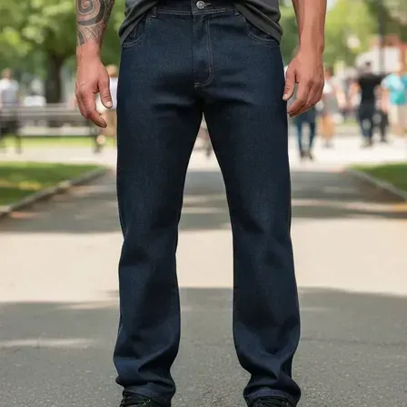 Calça Jeans Masculina Grossa Para Trabalho Boca Larga Balão Calça Jeans Masculina Grossa Para Trabalho Boca Larga Balão