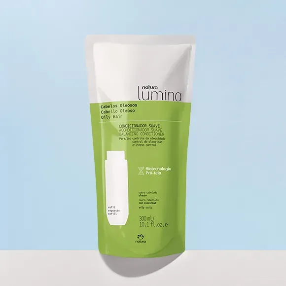 Apenas R$ 16,06 Refil Condicionador Suave para Cabelos Oleosos Lumina Apenas R$ 16,06 Refil Condicionador Suave para Cabelos Oleosos Lumina