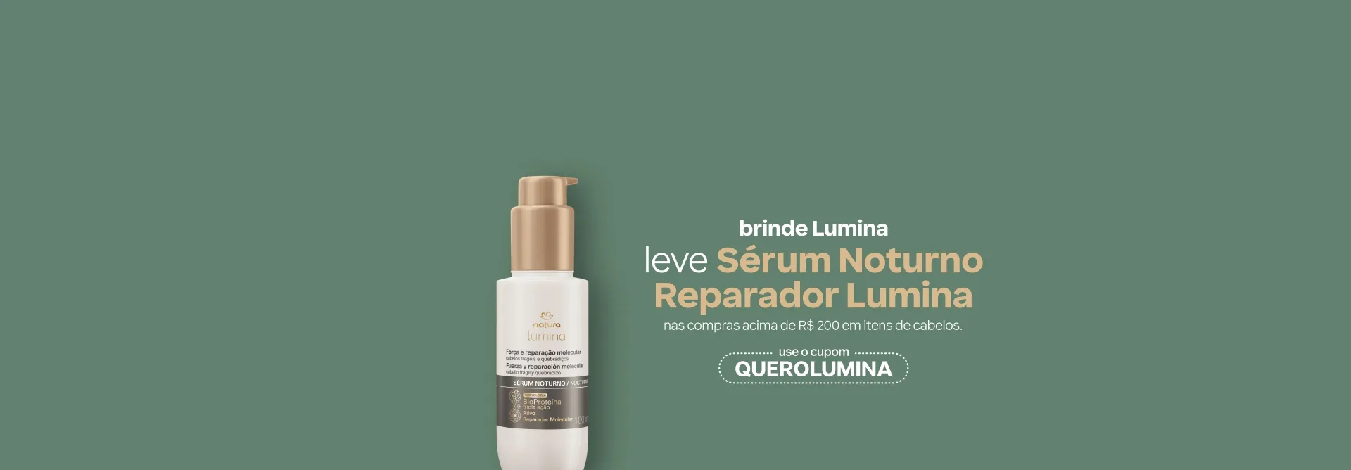Ganhe Sérum Noturno Reparador Lumina Ganhe Sérum Noturno Reparador Lumina