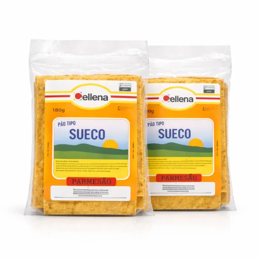 Kit 2 Pão Tipo Sueco Parmesão CELLENA 180g Kit 2 Pão Tipo Sueco Parmesão CELLENA 180g