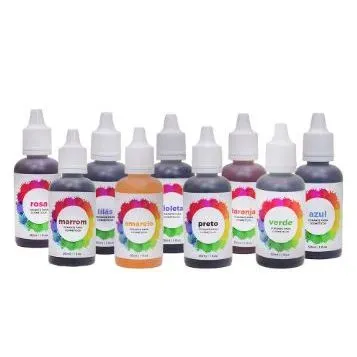 Kit Corante Cosmético 10 unidades 30ml - para Sabonetes e Cosméticos Kit Corante Cosmético 10 unidades 30ml - para Sabonetes e Cosméticos
