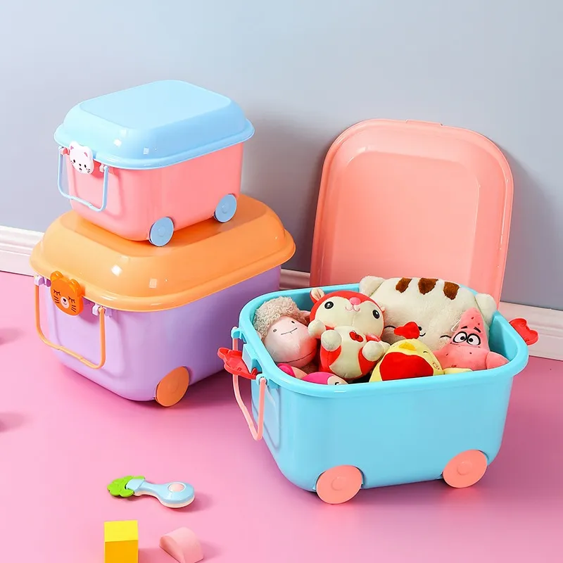 Carrinho Organizador Multifuncional Grande para Brinquedos com Alça e Rodinhas Carrinho Organizador Multifuncional Grande para Brinquedos com Alça e Rodinhas