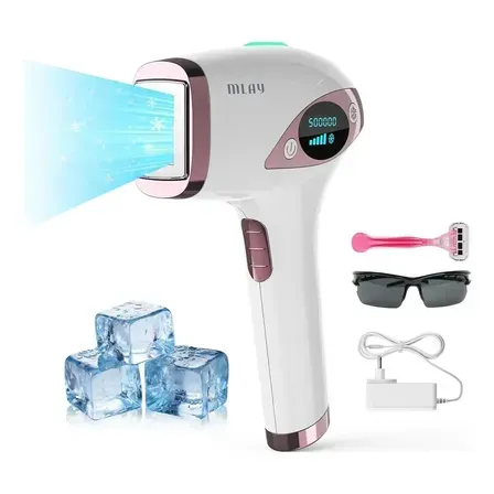 Depilador a Laser IPL Mlay T4 Resfriamento a Gelo 5 Níveis 500000 Flashes Depilador a Laser IPL Mlay T4 Resfriamento a Gelo 5 Níveis 500000 Flashes