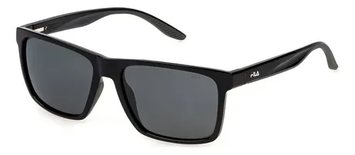 Óculos De Sol Fila Sfi726 Z42p-57 Cor Preto Armação Preto Haste Preto Lente Cinza Óculos De Sol Fila Sfi726 Z42p-57 Cor Preto Armação Preto Haste Preto Lente Cinza