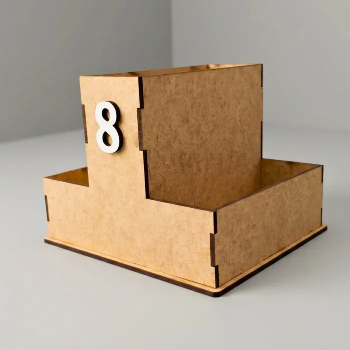 Kit Porta Guardanapo Sachê Com Divisórias Restaurante Mdf Numerados com Cola Kit Porta Guardanapo Sachê Com Divisórias Restaurante Mdf Numerados com Cola