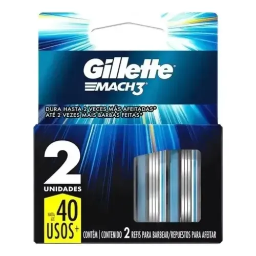 Carga Para Aparelho De Barbear Gillette Mach3 Carbono Com 2un Carga Para Aparelho De Barbear Gillette Mach3 Carbono Com 2un