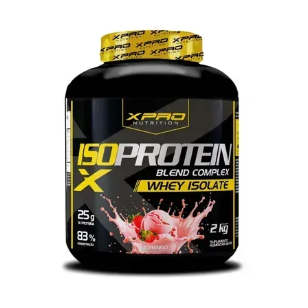 Whey Protein Isolado Iso Blend Complex Zero Açúcar Low Carb Morango 2kg Xpro Whey Protein Isolado Iso Blend Complex Zero Açúcar Low Carb Morango 2kg Xpro