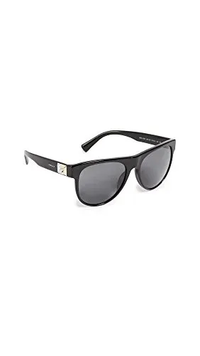Versace Óculos de sol femininos armação branca, lentes cinza foto, 55 mm Versace Óculos de sol femininos armação branca, lentes cinza foto, 55 mm