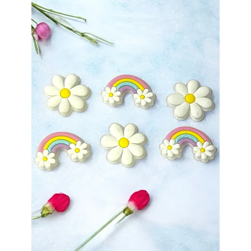 10 Aplique Emborrachado Infantil Flor Arco Iris Laços Tiaras Prendedores Artesanato DIY 10 Aplique Emborrachado Infantil Flor Arco Iris Laços Tiaras Prendedores Artesanato DIY