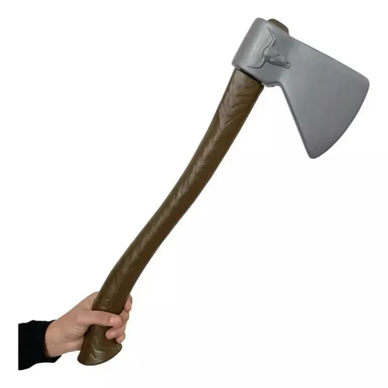 Brinquedo Machado Lenhador Plástico Cinza e Marrom 58cm - Ideal para Festas e Fantasias Brinquedo Machado Lenhador Plástico Cinza e Marrom 58cm - Ideal para Festas e Fantasias