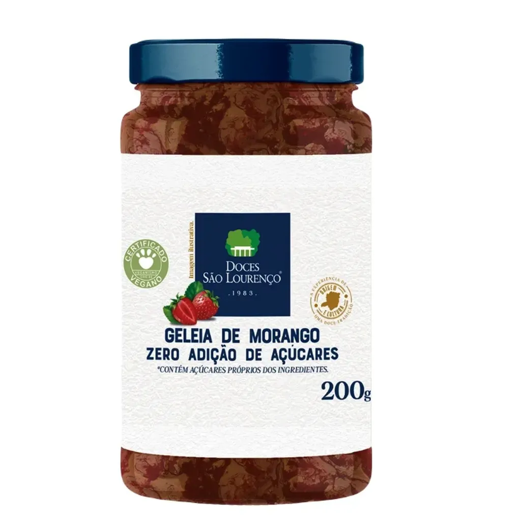 Geleia Morango Zero Ad. Açucar SAO LOURENCO 200g Geleia Morango Zero Ad. Açucar SAO LOURENCO 200g