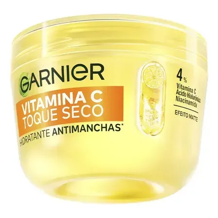 Gel Creme Hidratante Facial Antimanchas Toque Seco com Vitamina C, Controla a Oleosidade e Uniformiza a Pele, Garnier, 85g Gel Creme Hidratante Facial Antimanchas Toque Seco com Vitamina C, Controla a Oleosidade e Uniformiza a Pele, Garnier, 85g