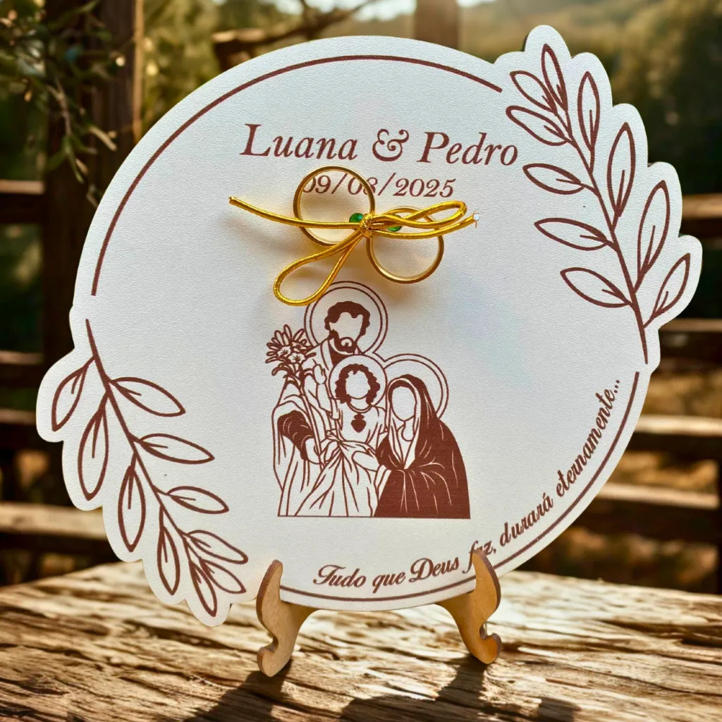 PORTA ALIANÇA SAGRADA FAMILIA PARA CASAMENTO PERSONALIZADO COM NOMES PORTA ALIANÇA SAGRADA FAMILIA PARA CASAMENTO PERSONALIZADO COM NOMES