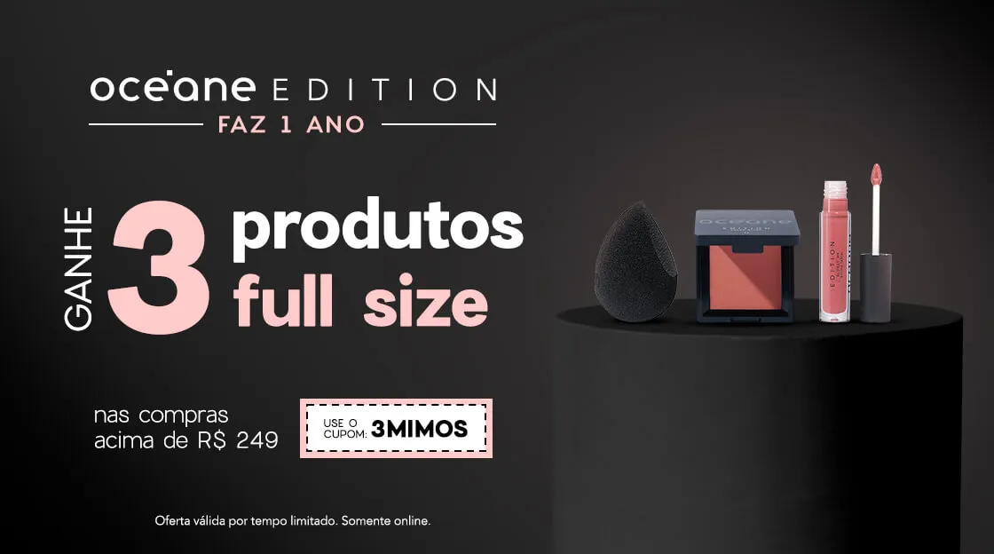 Ganhe 3 produtos full size Océane com meu cupom de desconto Ganhe 3 produtos full size Océane com meu cupom de desconto