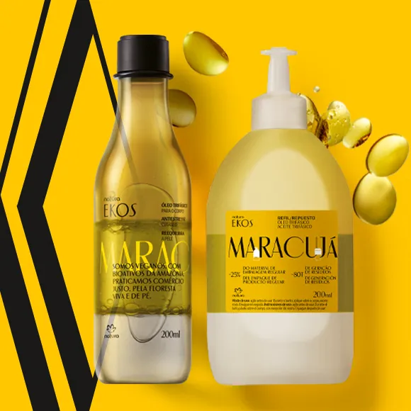 Kit Óleo Trifásico Desodorante Corporal Ekos Maracujá com Refil + Cupom Kit Óleo Trifásico Desodorante Corporal Ekos Maracujá com Refil + Cupom