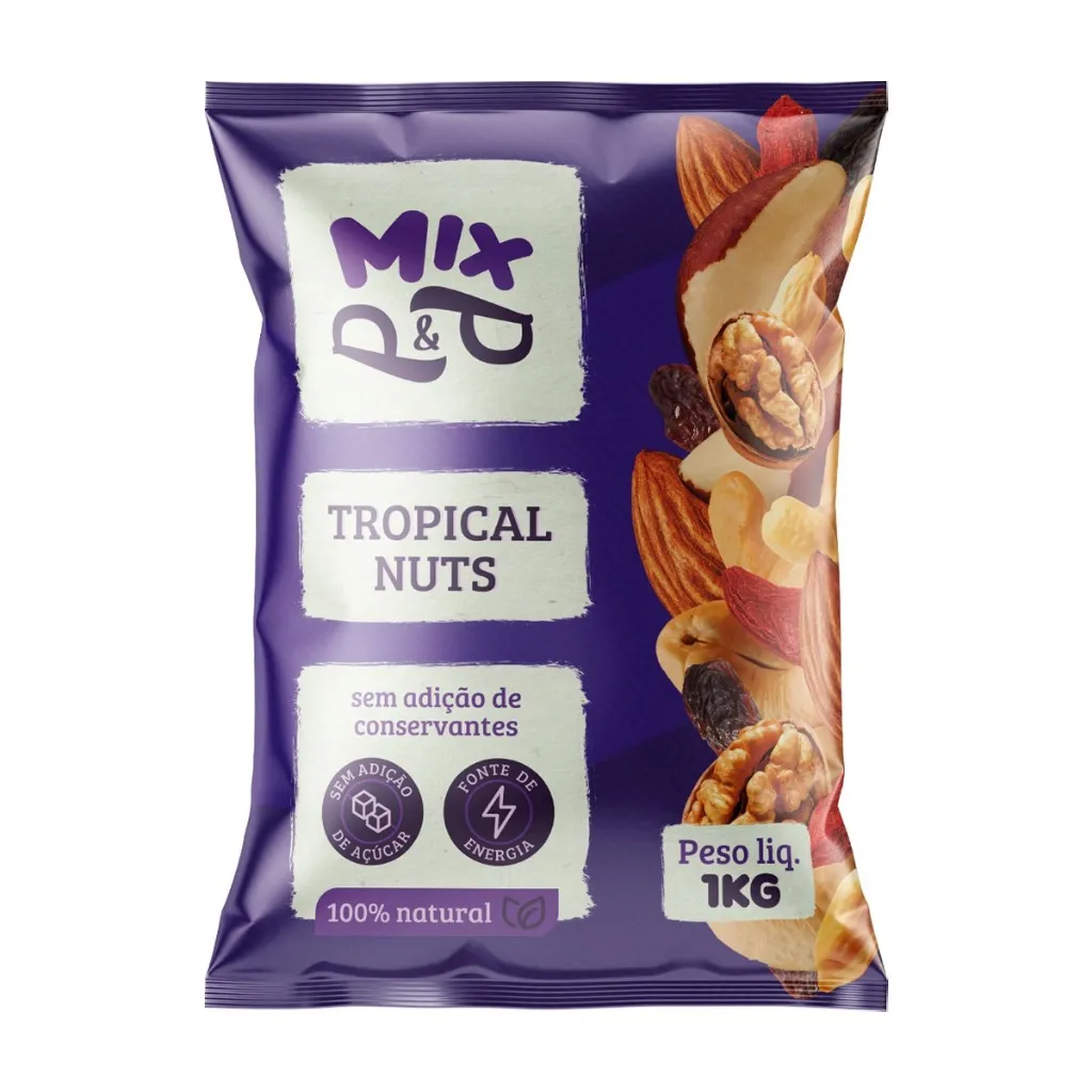 Mix Tropical Nuts 1Kg Castanha de Caju do Pará Amendoa Nozes Uva Passa Amendoim Gojiberry P&P Mix Tropical Nuts 1Kg Castanha de Caju do Pará Amendoa Nozes Uva Passa Amendoim Gojiberry P&P