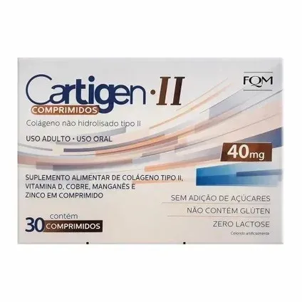 Cartigen II 30 Comp Colageno Nao Hidrolisado Cartigen II 30 Comp Colageno Nao Hidrolisado