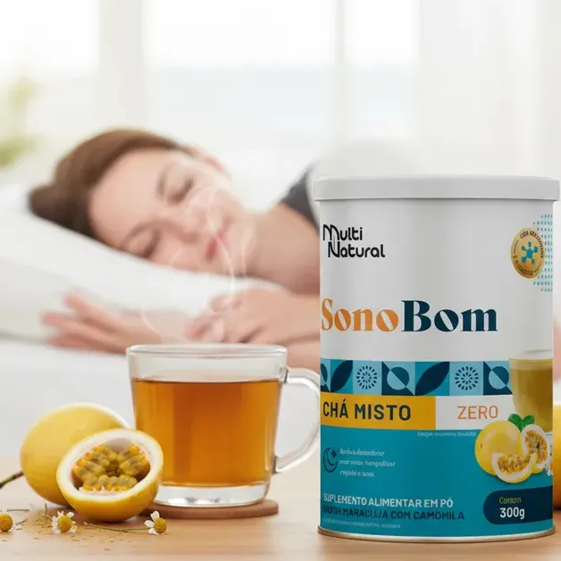 Melatonina em Pó 210mcg Com Passiflora eudulis e L-triptofano 300g Sono Bom - Multi Natural Melatonina em Pó 210mcg Com Passiflora eudulis e L-triptofano 300g Sono Bom - Multi Natural