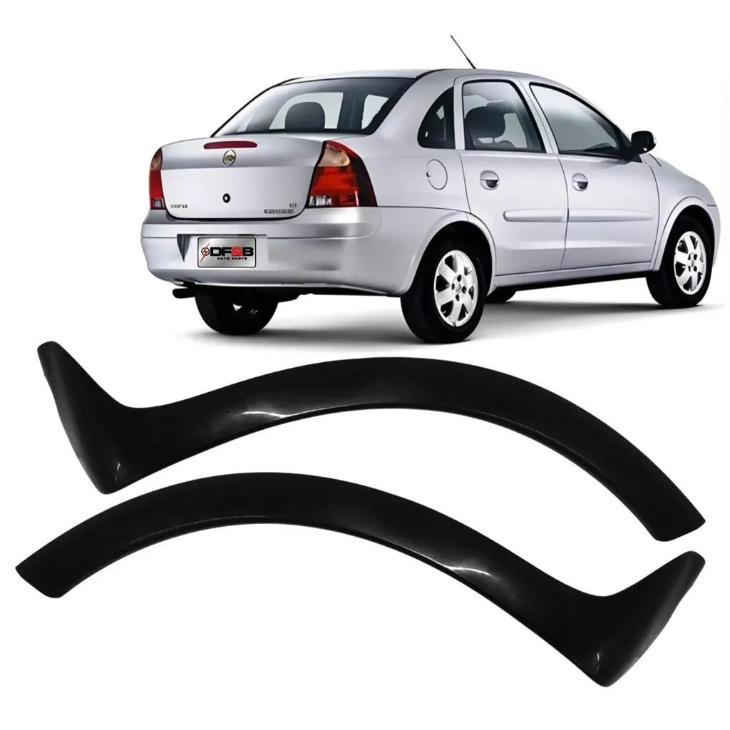 Moldura Paralamas Traseiro Chevrolet Corsa Sedan 2003 a 2012 - Preto Moldura Paralamas Traseiro Chevrolet Corsa Sedan 2003 a 2012 - Preto