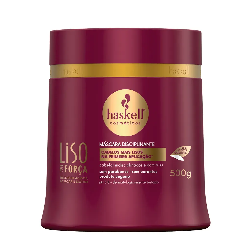 Mascara Disciplinante Liso com Força 500g Haskell Mascara Disciplinante Liso com Força 500g Haskell