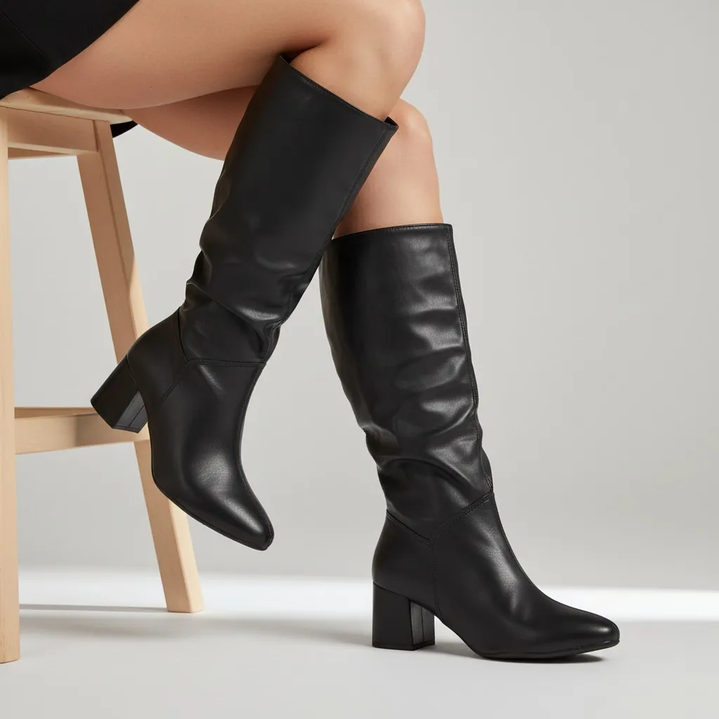 Bota Beira Rio Feminina Cano Medio Enrugada Salto Grosso Bota Beira Rio Feminina Cano Medio Enrugada Salto Grosso