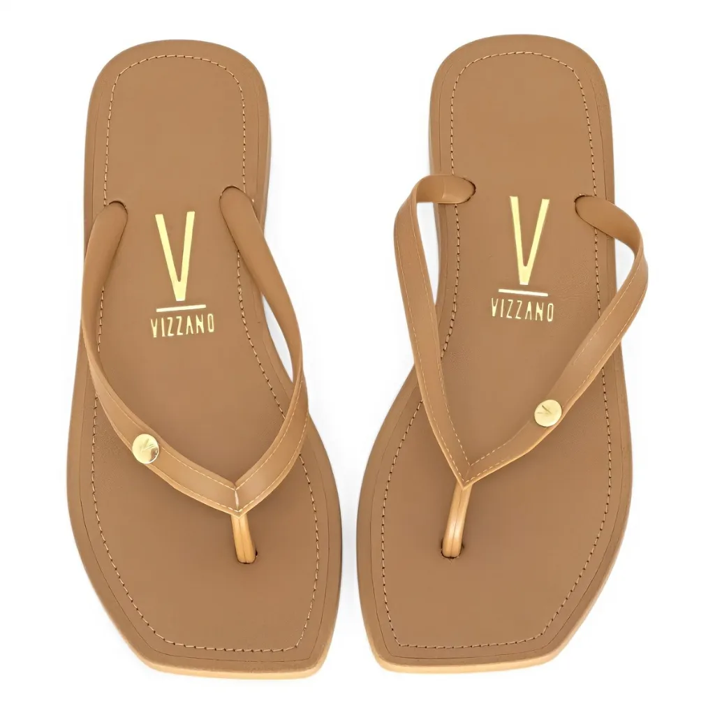 Chinelo Vizzano Bico Quadrado Feminino Casual Pingente Macio Chinelo Vizzano Bico Quadrado Feminino Casual Pingente Macio