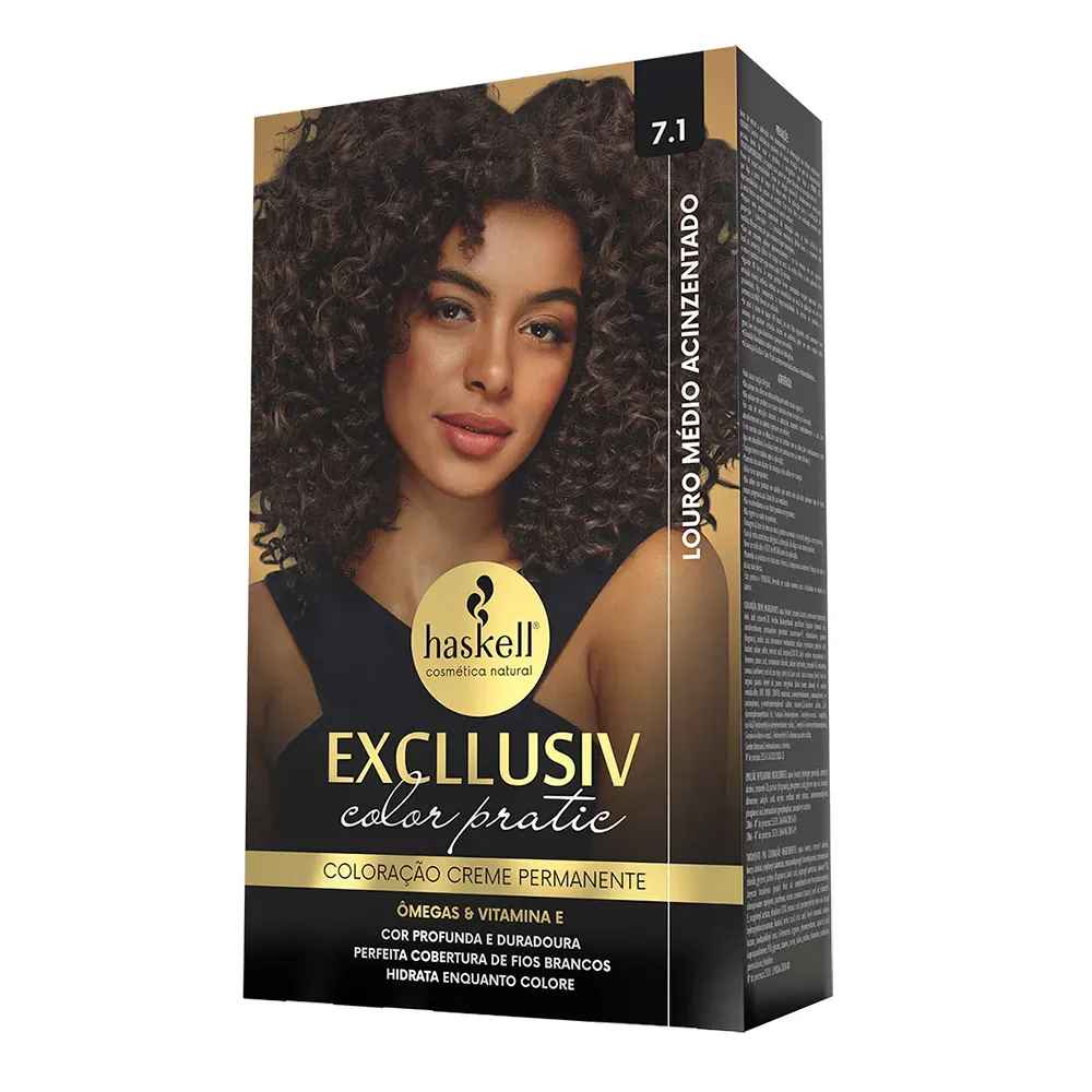 Kit Color Pratic 7.1 - Louro Medio Acizentado Haskell Kit Color Pratic 7.1 - Louro Medio Acizentado Haskell