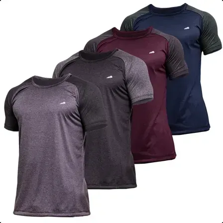 4 Camisetas Masculina Dry Fit Premium Camisa Academia Kit 4 Camisetas Masculina Dry Fit Premium Camisa Academia Kit
