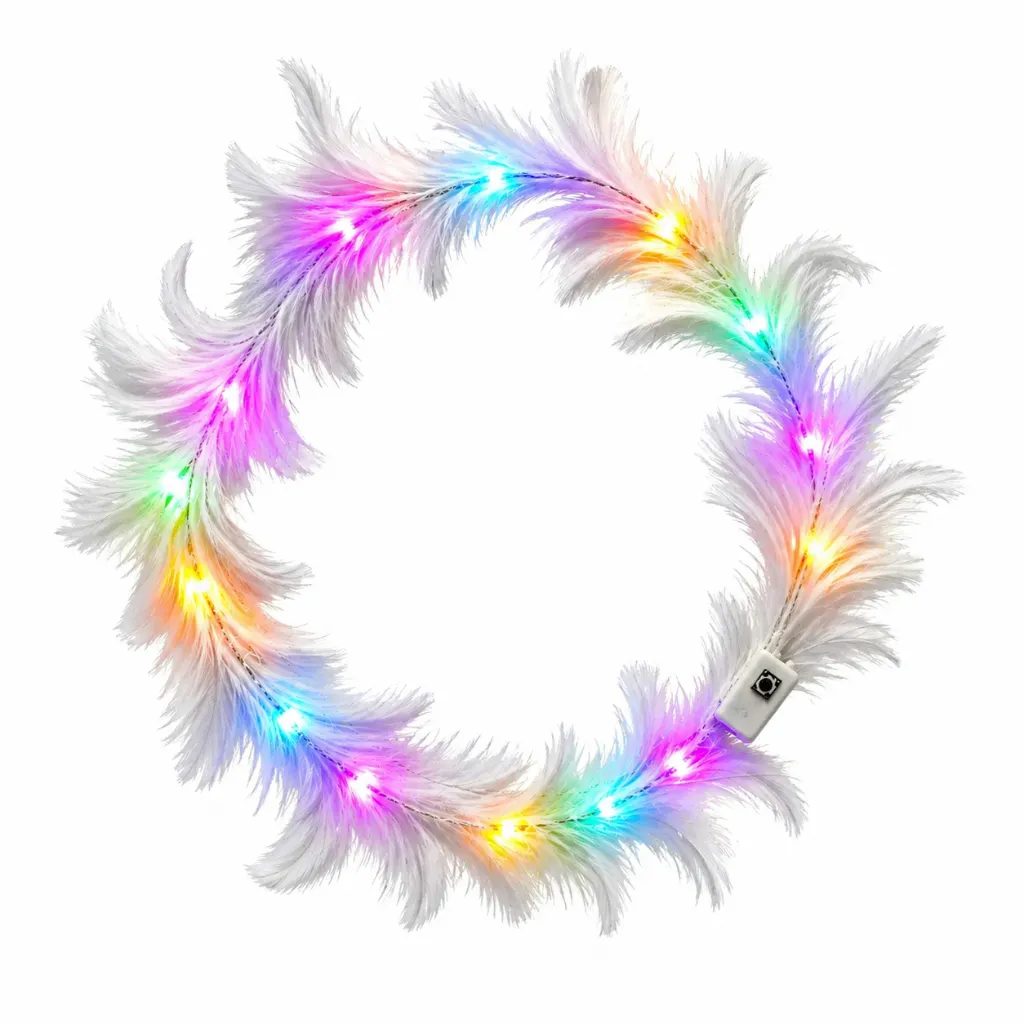 Tiara Coroa Pena Branco De Led Tiara Coroa Pena Branco De Led