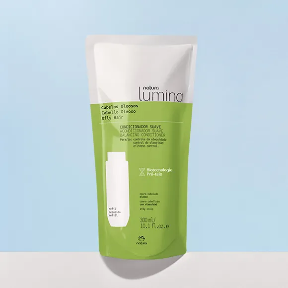 Apenas R$ 16,06 Refil Condicionador Suave para Cabelos Oleosos Lumina Apenas R$ 16,06 Refil Condicionador Suave para Cabelos Oleosos Lumina