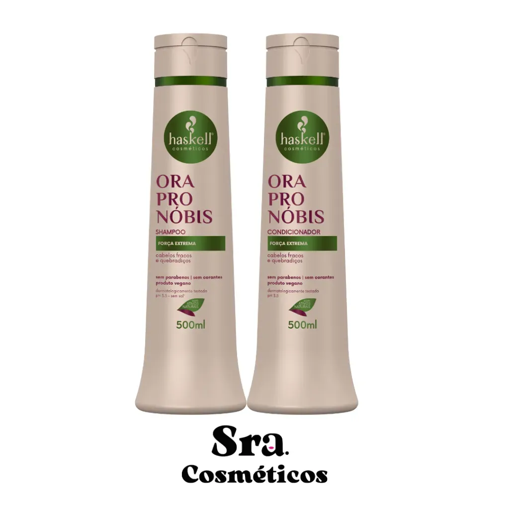 Shampoo e Condicionador 500ml Ora Pro Nóbis Haskell Kit Shampoo e Condicionador 500ml Ora Pro Nóbis Haskell Kit