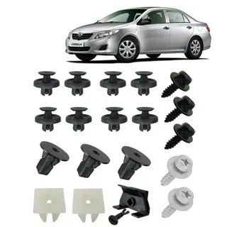 Kit 19 Presilhas Para barro Toyota Corolla 2009 2010 11 12 13 Kit 19 Presilhas Para barro Toyota Corolla 2009 2010 11 12 13