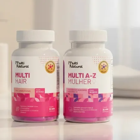 Kit Colágeno Hidrolisado Multi Hair + Multi A a Z Mulher Completo PREMIUM - Multi Natural Kit Colágeno Hidrolisado Multi Hair + Multi A a Z Mulher Completo PREMIUM - Multi Natural
