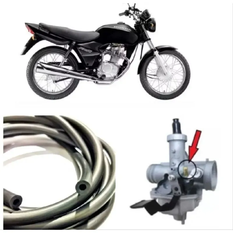 Mangueira Combustível Moto CG Titan Fan Bros 4mm Preta 1 3 5 Metros Mangueira Combustível Moto CG Titan Fan Bros 4mm Preta 1 3 5 Metros