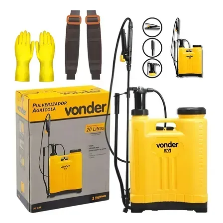 Pulverizador Vonder Jardinagem Profissional Costal 20 Litros Amarelo Pulverizador Vonder Jardinagem Profissional Costal 20 Litros Amarelo