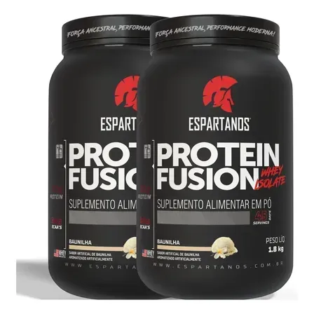 Kit 2x Suplemento Em Pó Whey Protein Fusion 1800g Espartanos Kit 2x Suplemento Em Pó Whey Protein Fusion 1800g Espartanos