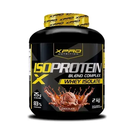 Whey Protein Isolado Iso Blend Complex Zero Açucar Low Carb Chocolate 2kg - XPro Nutrition Whey Protein Isolado Iso Blend Complex Zero Açucar Low Carb Chocolate 2kg - XPro Nutrition